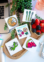 Load image into Gallery viewer, Farm To Table Mini Coloring Book - Fruits &amp; Veggies Themed
