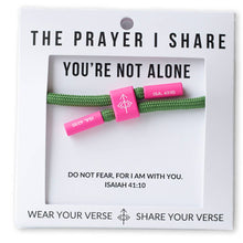Load image into Gallery viewer, YOU&#39;RE NOT ALONE Bracelet, Christian Cord Bracelet
