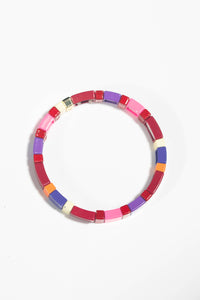 Late Start Enamel Beaded Colorful Summer Bracelet