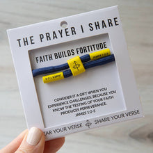 Load image into Gallery viewer, FAITH BUILDS FORTITUDE Cord Bracelet | Christian Athletes
