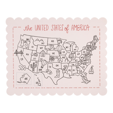 Load image into Gallery viewer, Color the USA Map Paper Placemat
