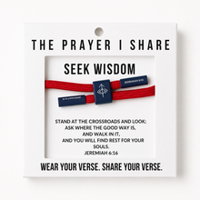 Load image into Gallery viewer, SEEK WISDOM Christian Cord Bracelet, Bible Verse Gifts
