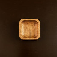 Rounded Square Wooden Bowl