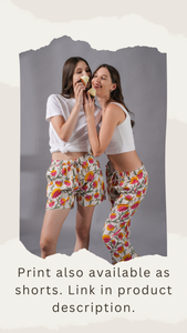 Cotton Pajama Pants Women - Floral Whispers