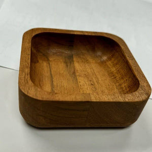 Rounded Square Wooden Bowl
