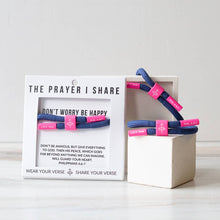 Load image into Gallery viewer, DON&#39;T WORRY BE HAPPY Christian Cord Bracelet
