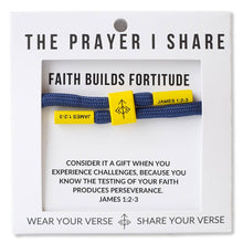 Load image into Gallery viewer, FAITH BUILDS FORTITUDE Cord Bracelet | Christian Athletes

