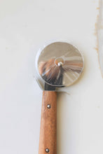 Load image into Gallery viewer, Heirloom Wooden Handle Pizza Cutter
