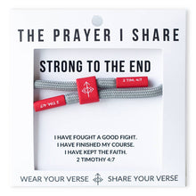 Load image into Gallery viewer, STRONG TO THE END Christian Cord Bracelet
