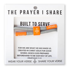Load image into Gallery viewer, BUILT TO SERVE Christian Cord Bracelet | Athletes - Military
