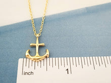 Load image into Gallery viewer, Gold  Anchor Necklace
