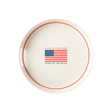 Load image into Gallery viewer, Land of the Brave Reusable Bamboo Round Serving Tray

