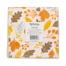 Load image into Gallery viewer, PLNP457 - Foiled Harvest leaves Cocktail Napkin
