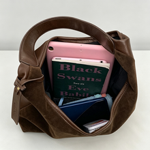 Load image into Gallery viewer, Vintage Suede Hobo Shoulder Bag
