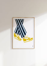 Load image into Gallery viewer, Yellow Nike Air Sneaker Art Print, Fashion Illustration
