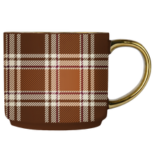 Load image into Gallery viewer, *NEW* Brown Plaid Coffee Mug - Fall Decor &amp; Gifts
