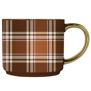 *NEW* Brown Plaid Coffee Mug - Fall Decor & Gifts