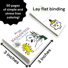 Load image into Gallery viewer, 50 Pages Halloween Spooky-theme Mini Coloring Book for Adult
