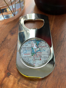 okoboji  map bottle opener